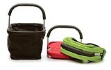 Collapsible Folding Market Basket with Pocket for Cell Phone and Keys