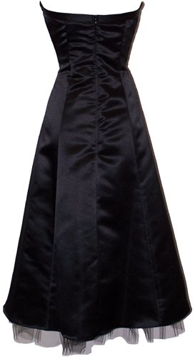 50's strapless satin formal bridesmaid prom dress xl 50's strapless satin formal bridesmaid prom dress xl