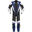 Alpinestars Trigger Men's 1-Piece Leather Street Bike Racing Motorcycle Race Suits w/ Free B&F Heart Sticker Bundle - Blue