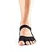 toesox Women's Bella Half Toe 3-Pack Black Sock