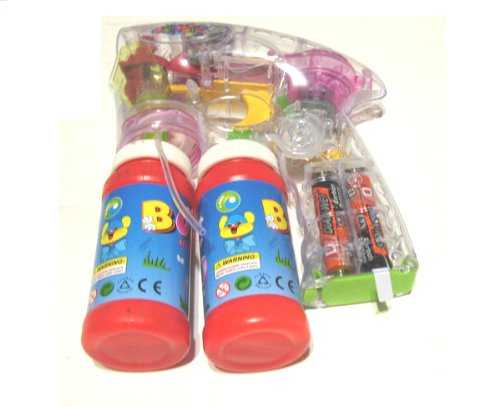 Led Bubble Gun with Endless Bubbles, and Light up ~ Batteries Included