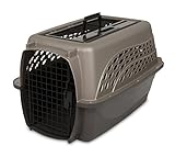 Petmate Two Door Top Load 24-Inch Pet Kennel, Metallic Pearl Tan and Coffee Ground Bottom