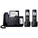 Panasonic KX-TG6672B DECT 6.0 Corded/Cordless Phone with Digital Answering System, Black, 2 Handsets