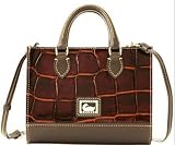 Dooney and Bourke Croc Mini Janine Satchel Cognac