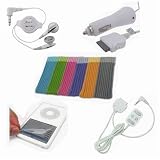 Fosmon's Starter Kit 1 for Apple iPod Nano 4th Gen / 4G (with Car Charger, Remote Control, Screen Protector, Retractable Earphone, and 6 pcs Protective Beanie Caps Socks)