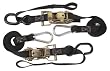 Rider Cargo Ratchet Soft Loop Tie Downs W/Carabiner Black