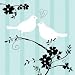 Two Love Birds Bridal Shower Beverage Napkins 16 Pack