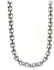 925 Silver Oxidized Popcorn Chain-4.0mm 18 , 20 or 24 IN