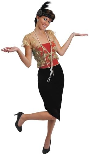 Flapper Headband &amp; Beads Set (black) Party Accessory  (1 count) (1/Pkg)