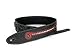 Walker & Williams Black & Red Western Style Padded Guitar Strap with Chrome and Brass Studs For Acoustic, Electric, And Bass Guitars
