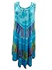 Blue Women's Tie Dye Caftan Tank Dress Cover Up