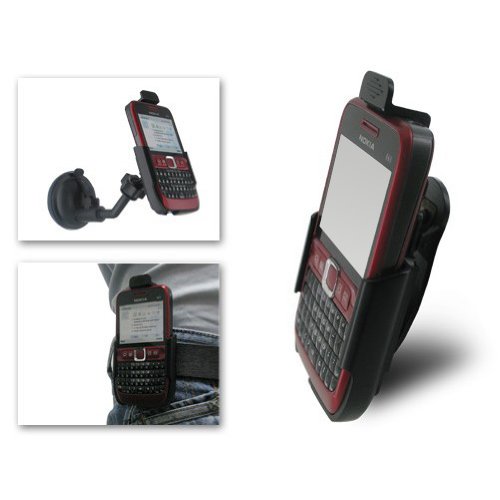 Bluetrade Tasche mit Befestigung G&uuml;rtel-Clip und Autohalterung f&uuml;r Nokia E63