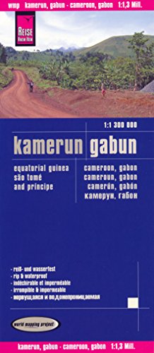 Cameroon, Gabon, Equatorial Guinea 1:1,300,000 Travel Map, waterproof, REISE