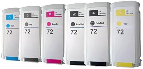 Ink Choice® (Photo Black, Matte Black, Gray, Cyan, Yellow, Magenta) Remanufactured Replacements for HP 72 Full Color Set