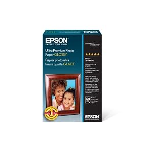 Epson Ultra Premium Photo Paper Glossy, 4 x 6, 100 Sheets (S042174)
