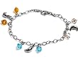 Silver Stone Bracelet with Italian Beads, Size: 7.5"