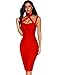 meilun Womens Sleeveless Bodycon Dress Bandage Straless Dress (S, Red-1)