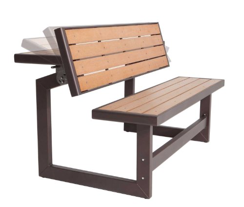 Lifetime Convertible Bench, Faux Wood Construction, # 60054