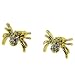 Search : gold plated spider crystal earrings mens new stud