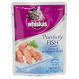 Whiskas Cat Food, Purrfectly Fish Tuna and Whitefish Entrée, 3 oz (Pack of 24) by Groceries To Your Door