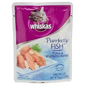 Whiskas Cat Food, Purrfectly Fish Tuna & Whitefish Entr�e, 3 oz (Pack of 24)
