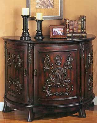Cherry FinishThree Door Chest