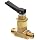 Ham-Let H1200 Series Brass Toggle Valve, Inline, 1/8" NPT Male