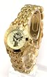 ANTON RUSANO Women's Gold-tone Coin Faced Quartz Watch. Model: AR2019W
