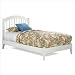 Windsor Twin Platform Bed with Open Foot Rail, White