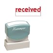 Xstamper(R) One-Color Title Stamp, Pre-Inked, "Received", Red