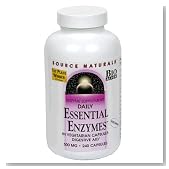 Source Naturals Daily Essential Enzymes in Vegetarian Capsules, 500 mg, Capsules, 240 capsules