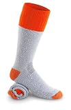 3 - Prs. of Heavyweight Boot Socks Gray / Orange