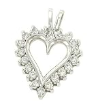 Heart Pendant with 20 Diamonds Weighing 1.00cttw (chain sold separately)