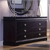 Ligna Furniture N5326 EB Louis Philippe Eight Drawer Dresser in Ebony