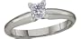 14k White Gold Princess Cut Classic Solitaire Ring (1/4 ct, I, I1)