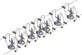 Paulmann 97050 Seilsystem Bogen 150 Chrom