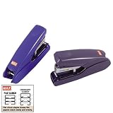 Max HD-10DFLDKGY Max Flat-Clinch Mini Stapler, 20 Sheet Capacity, Dark Gray