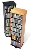 Black Spinning Audio Video StorageTower - 2 Sided