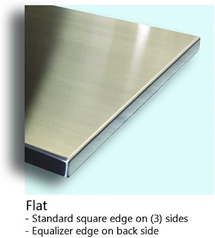 Stainless Supply 304 Stainless Steel Countertop (Various Sizes Available; See Drop Down Menu) - Selected Size: (60"x25" - Flat)