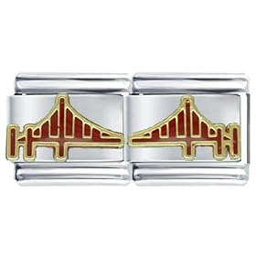 Golden Gate Bridge Red Travel & Flags Italian Charm