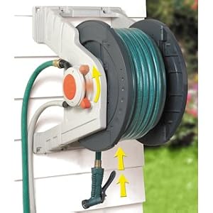 Garden Hose Reel  on Amazon Com  Wizard 100 Wall   Floor Garden Hose Reel  Home Improvement