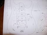 Ibanez JEM style electric guitar PLANS -FULL SCALE 1:1