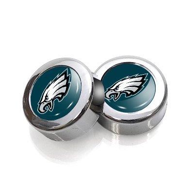 NFL Philadelphia Eagles License Plate, Frame Chrome Screw Covers