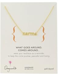Dogeared Sterling Silver Words To Live By Karma Necklace, 18"