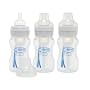 Dr. Brown's BPA Free Polypropylene Natural Flow Wide Neck Bottle, 8 oz - 3-Pack