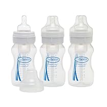 Dr. Brown's BPA Free Polypropylene Natural Flow Wide Neck Bottle, 8 oz - 3-Pack