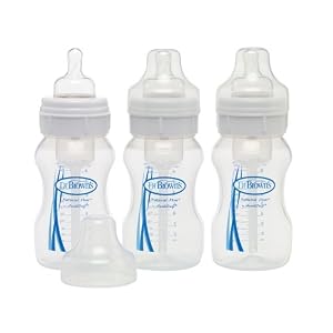 Dr. Brown's BPA Free Polypropylene Natural Flow Wide Neck Bottle, 8 oz - 3-Pack