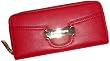 Women's Michael Kors Zip Around Continental Saratoga Leather Wallet Red