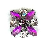 Vibrant Violet X-Style 2-Hole Slider Beads