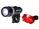 LED Feu Avant Lampe +5LED Feu Arrière pour Vélo Bicyclette+Etanche